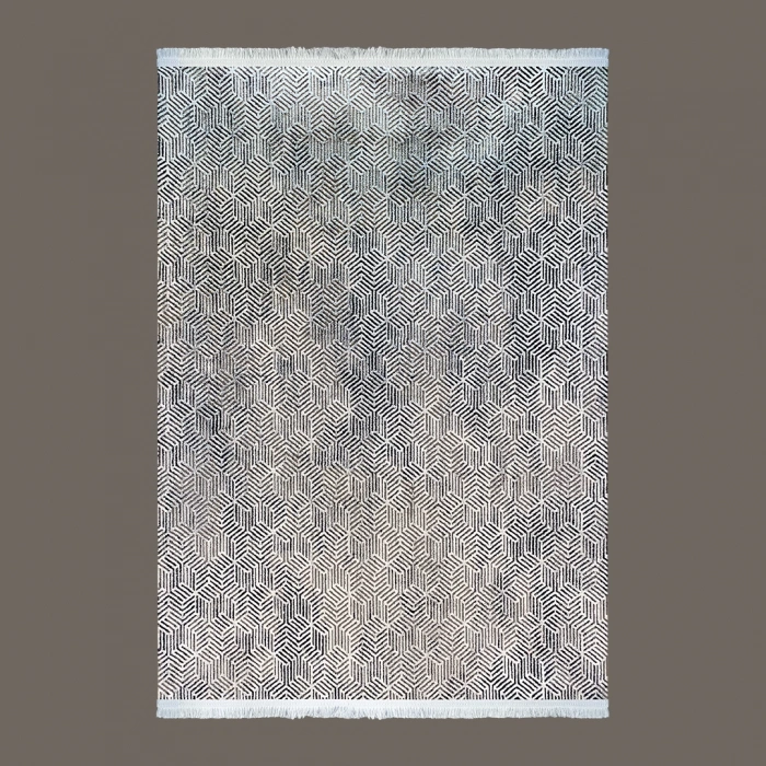 Bamboo Dark Koleksiyonu Akrilik İplik Jüt Taban Halı