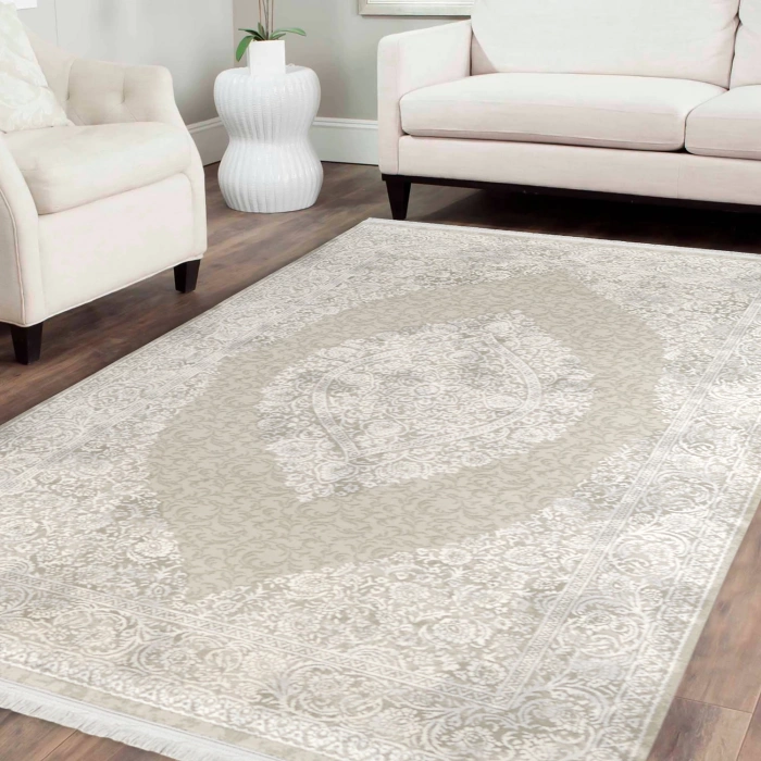 Bamboo Koleksiyonu Akrilik İplik Jüt Taban Halı