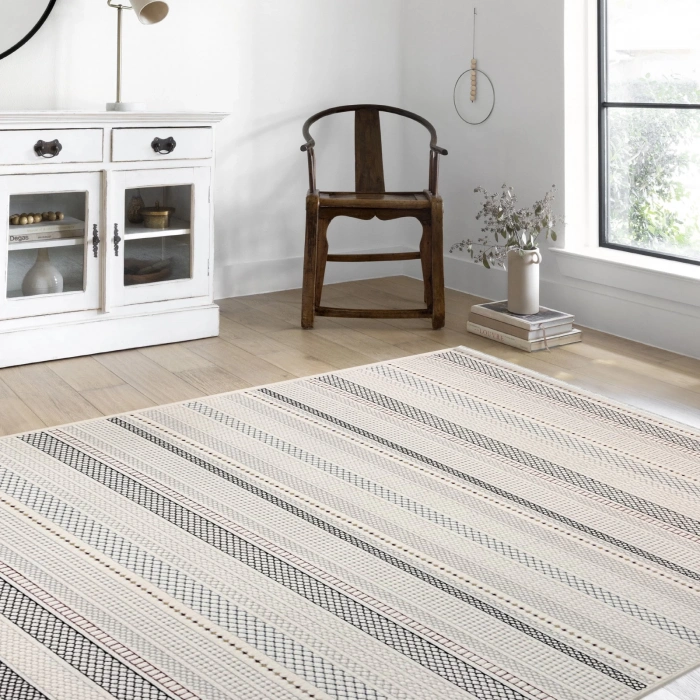 Lavinia Koleksiyonu Modern ve Zarif Desenli Mikrofiber Halı