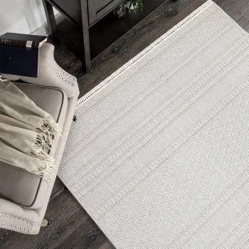 Doha Koleksiyonu Mikrofiber İplik Jüt Taban Lüks Halı