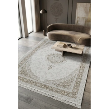 Deluxe Viskon Akrilik Halı – Şık Püskül Detaylı