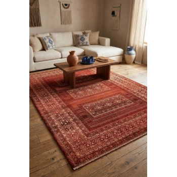 Antique Koleksiyonu Şık ve Dayanıklı Mikrofiber İplik Halı