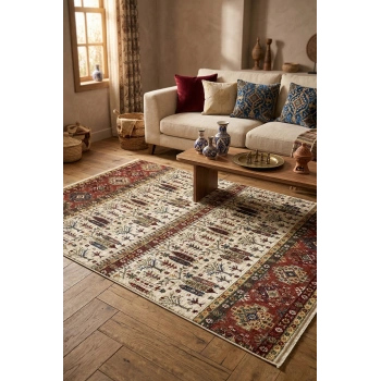 Antique Koleksiyonu Şık ve Dayanıklı Mikrofiber İplik Halı