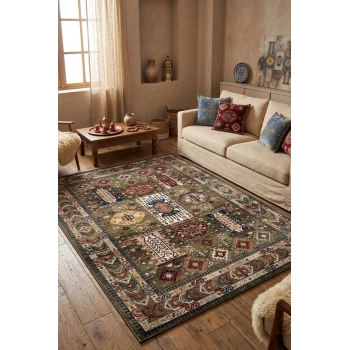 Antique Koleksiyonu Şık ve Dayanıklı Mikrofiber İplik Halı