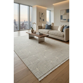Lavinia Koleksiyonu Modern ve Zarif Desenli Mikrofiber Halı