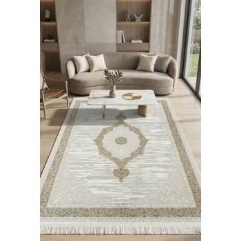Çırağan Koleksiyonu Mikrofiber İplik Jüt Taban Lüks Halı