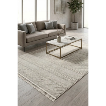 Doha Koleksiyonu Mikrofiber İplik Jüt Taban Lüks Halı