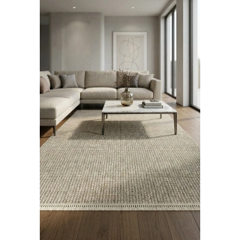 Doha Koleksiyonu Mikrofiber İplik Jüt Taban Lüks Halı