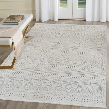 Lavinia Koleksiyonu Modern ve Zarif Desenli Mikrofiber Halı