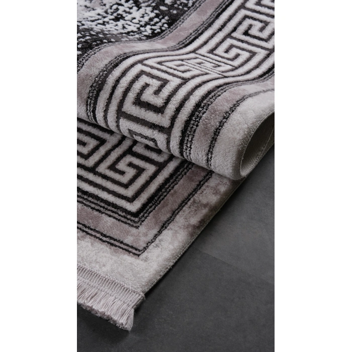 Bamboo Dark Koleksiyonu Akrilik İplik Jüt Taban Halı