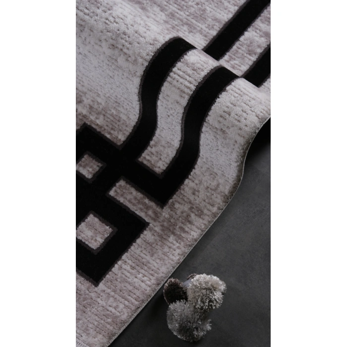 Bamboo Dark Koleksiyonu Akrilik İplik Jüt Taban Halı