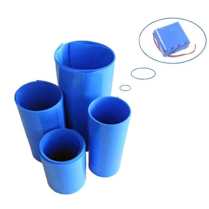 1 MT PVC ISI BORUSU MAVİ SHRINK 60 MM 18650 PİL YALITIM ISI BÜZÜLME KABLO KILIFI (4767)