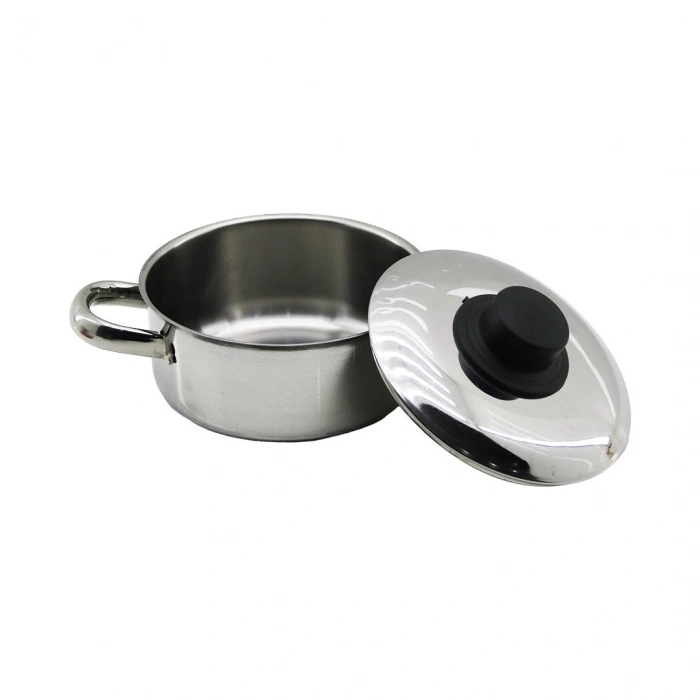 14CM   METAL KAPAK   MİNİ  ÇELİK TENCERE (4767)