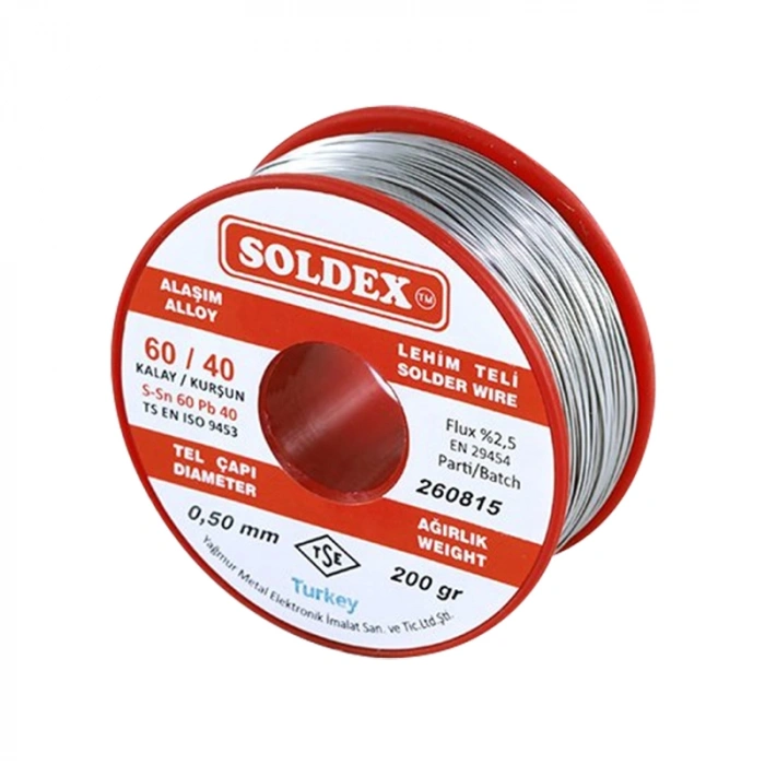 200 GR LEHİM İNCE 050 MM SOLDEX  SN60 PB40 (4767)