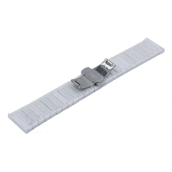 22MM Gear S3 Watch 4 46mm GT46MM Seramik Metal Kordon Kayış Kordon-(5775)