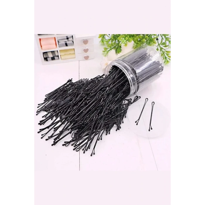 25 Adet Siyah Tel Toka 1.inci Kalite Çelik Tel Toka Kuaför