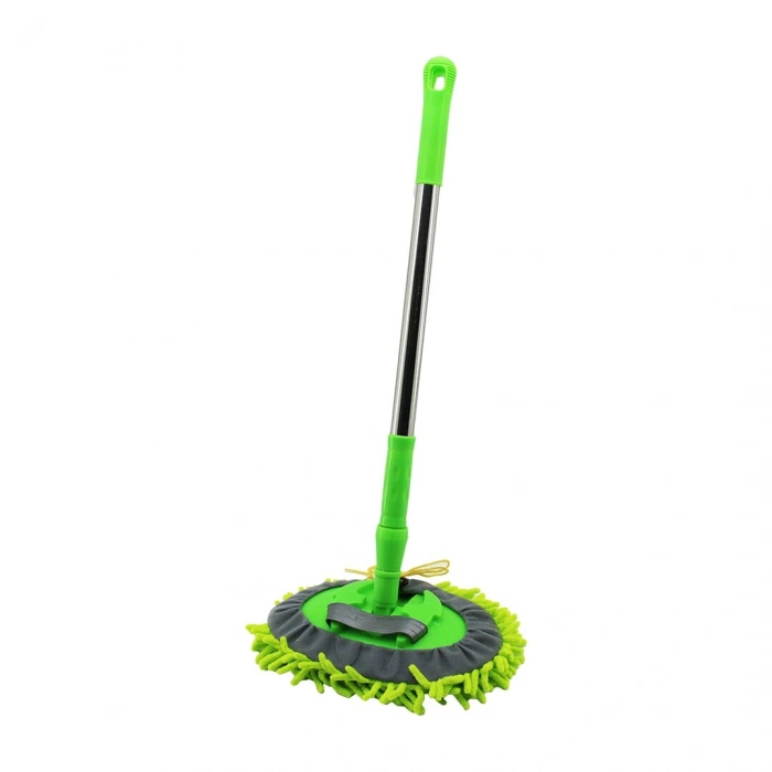 25CM - OVAL   MAKARNA  MOP RENKLİ MİKROFİBER  180° HAREKETLİ - UZAYAN METAL SAPLI= 54--90CM (4767)