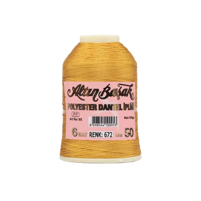 3 Adet Altınbaşak Oya ve Dantel İpi 20 gr - Royaleks - No: 672 - 604 - 770