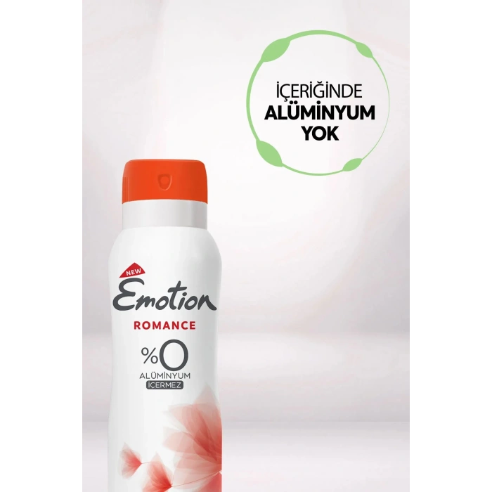 3 Adet Emotion Romance Kadın Vegan Deodorant 150 Ml Hızlı Kurur, Leke Bırakmaz
