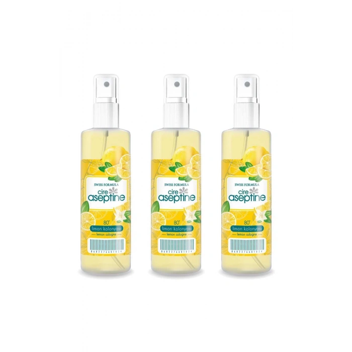 3 Adet Limon Kolonyası  Ev Ofis Pratik Kullanım Sprey 100ml