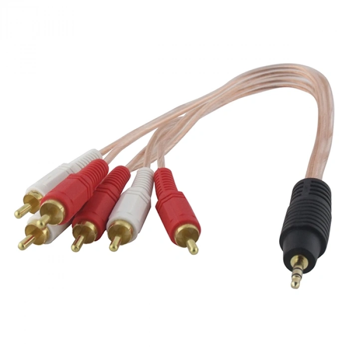 3.5 MM STEREO ERKEK / 6 RCA ERKEK 5+1 KABLO (4767)