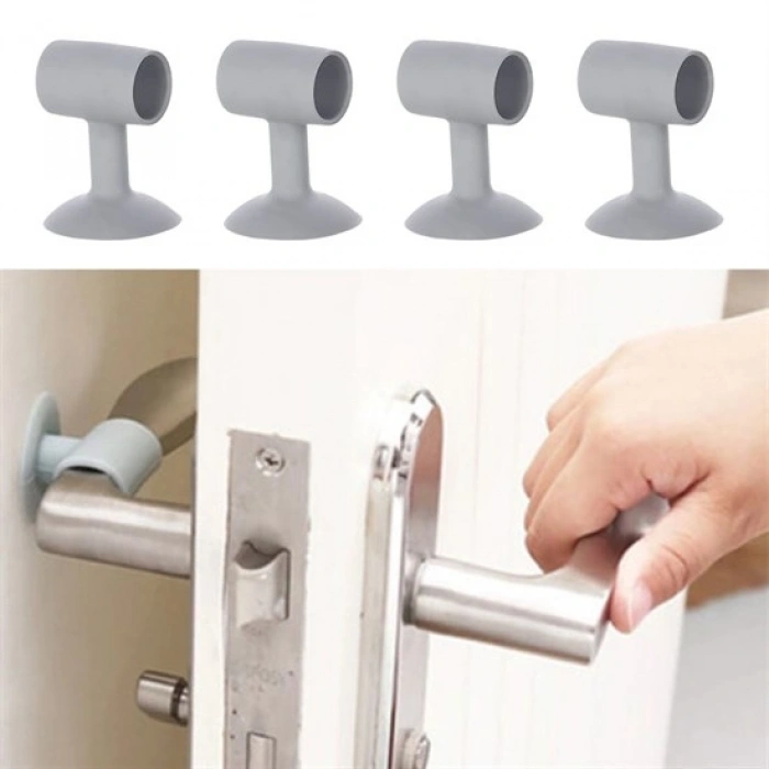 4 Adet Çok Amaçlı Vakumlu Kapı StoperiKablo OrganizeriTelefon Sabitleyici (4767)