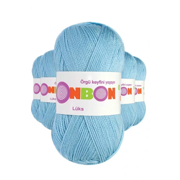 5 Adet Lüks Patik İpi Yünü Mavi 98231 - bonbon mudanis