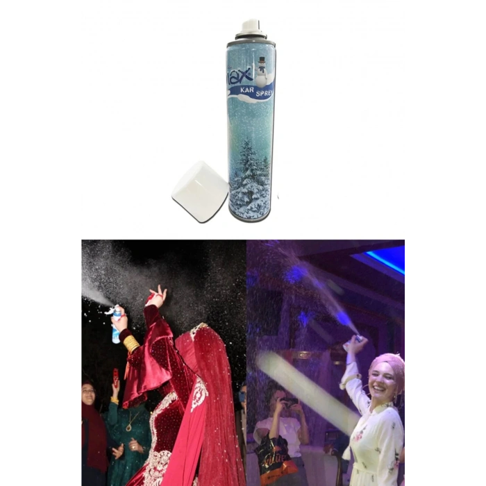 5 Adet Max Kar Köpüğü Spreyi, Eriyen Kar Taneleri, Parti Köpük Karı Yapar Kar Yağdıran Sprey 5x300 ml