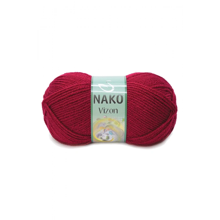 5 Adet Vizon Premium Akrilik El Örgü İpi Yünü Renk No:3630 Vişne Çürüğü