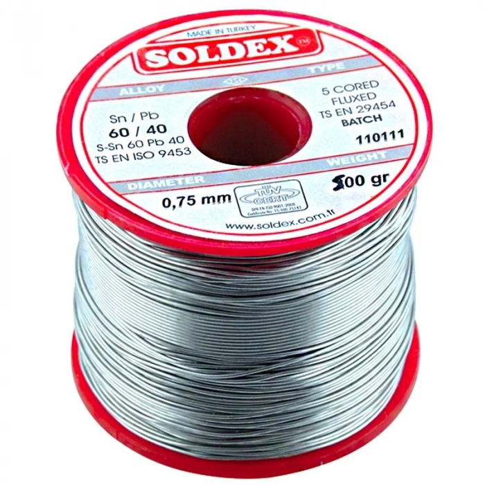 500 GR LEHİM 075 MM İNCE SOLDEX SN60 PB40 (4767)