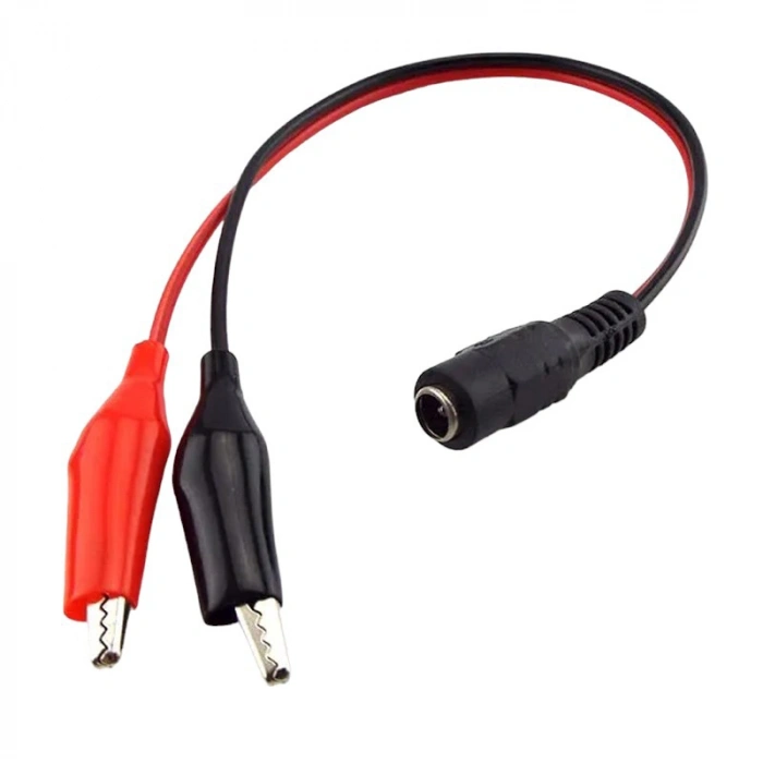 5.5X2.5MM DİŞİ TO KROKODİL ÇEVİRİCİ 25 CM KABLO (4767)