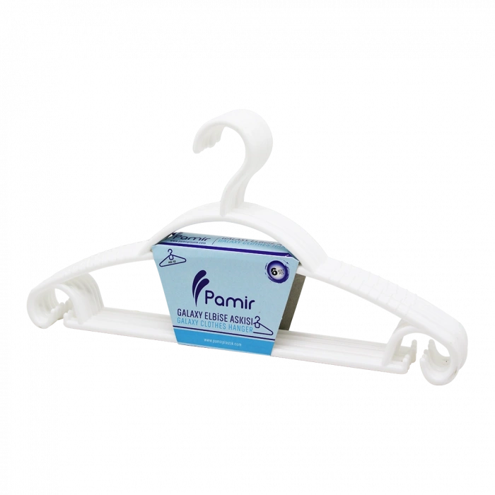 6 PARÇA  PLASTİK GALAXY ELBİSE ASKISI (4767)