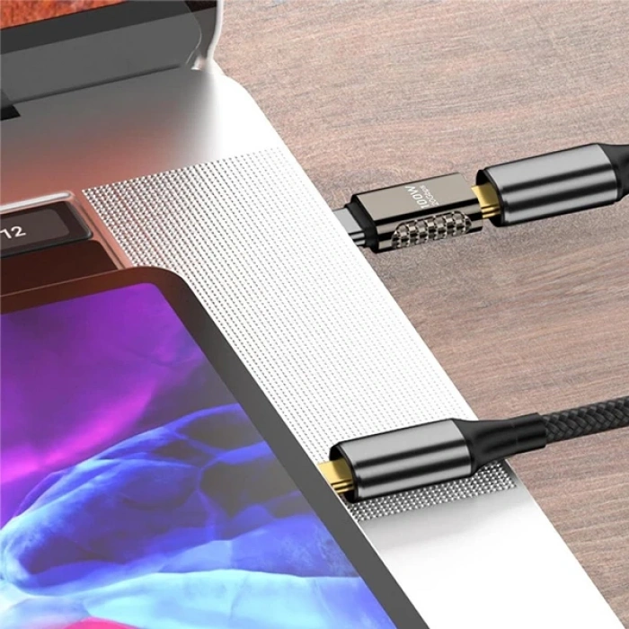 ALLY 100W 20Gbps Düz Model Type-C Uzatma Adaptörü Type-C Çevirici-(5775)