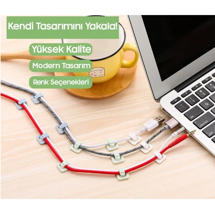 Ally 18 Parça Mini Kablo Düzenleyici Set-(5775)