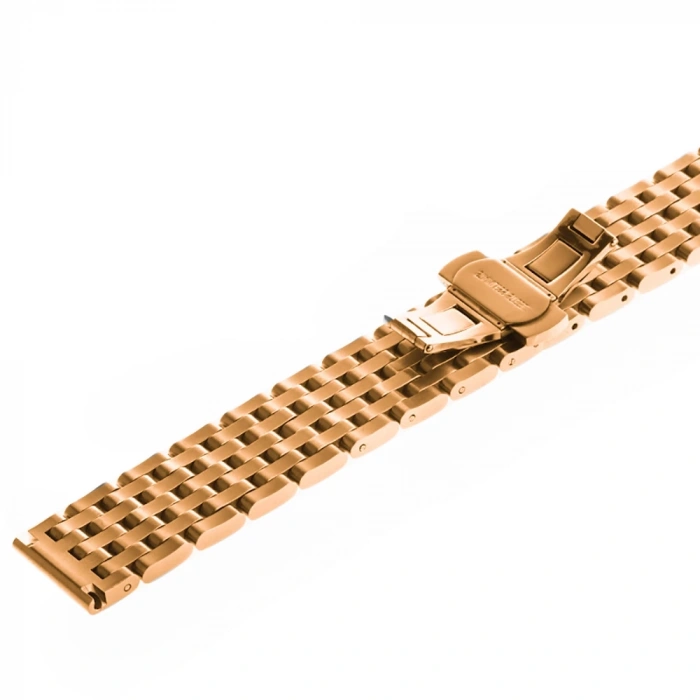 Ally 22mm Gear S3 Watch 4 46mm Paslanmaz Çelik 5 Bakla Kayış-(5775)