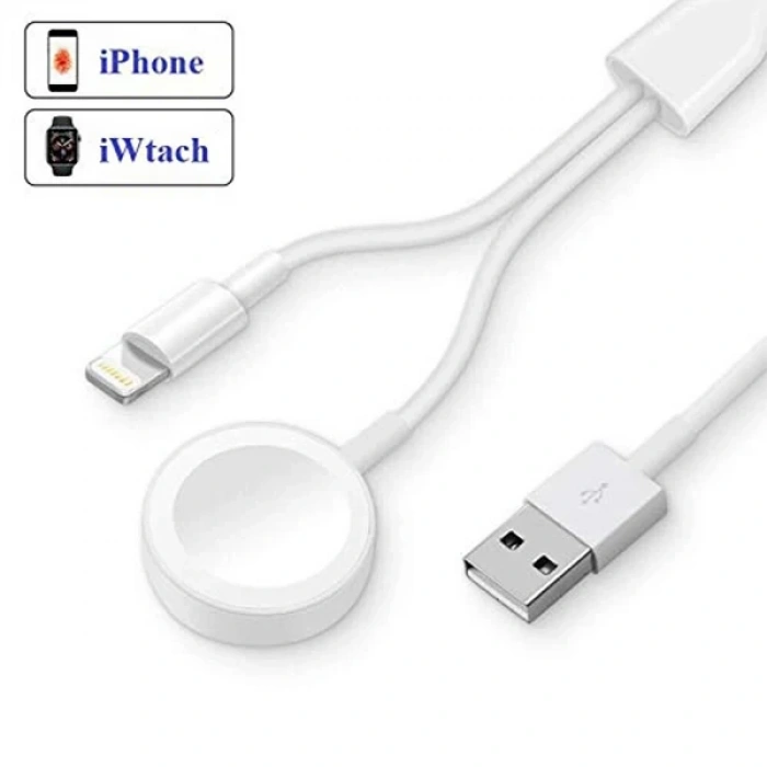 Ally 2in1 Apple Watch Şarj- İPhone Usb Şarj Kablosu-(5775)