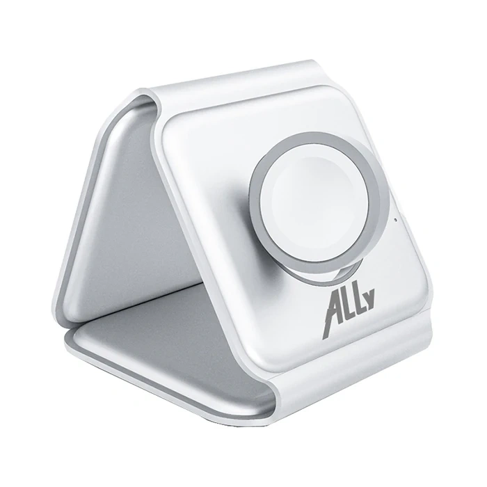 Ally 3 in1 İPhone Airpods İWatch Kablosuz Şarj Manyetik Katlanabilir Şarj İstasyonu-(5775)