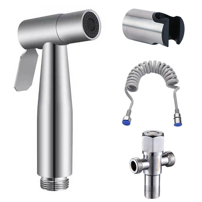 Ally 304 Paslanmaz Çelik Musluk Seti El Tuvalet Sprey Tabancası-(5775)