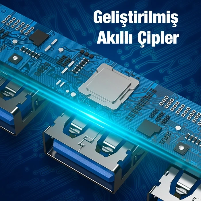 ALLY A-806 4in1 Type-C + USB Girişli USB 3.0 Çoğaltıcı Hub Adaptör Çevirici-(5775)