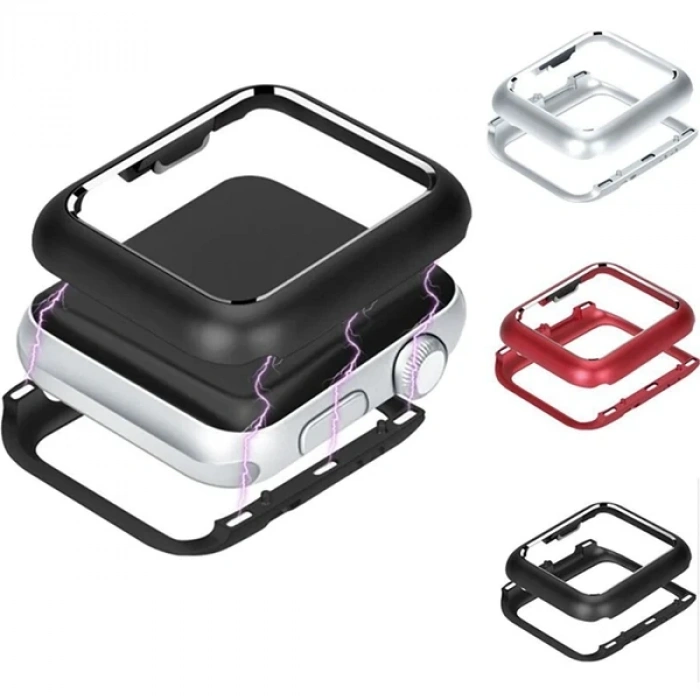 Ally Apple İwatch 2-3 38mm Mıknatıslı Matel 360 Koruma Kılıf-(5775)