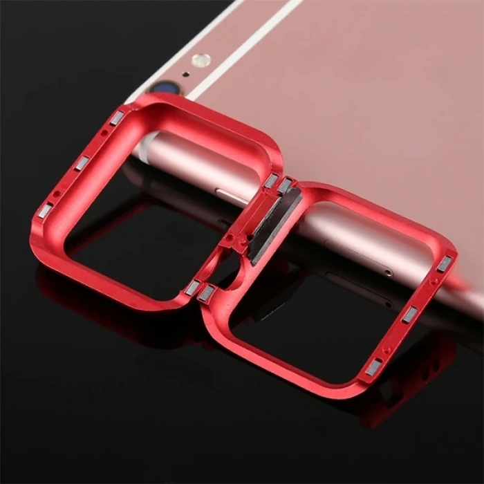 Ally Apple İwatch 6-5-4-SE 40mm Mıknatıslı Matel 360 Koruma Kılıf-(5775)