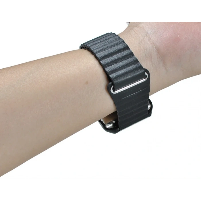 Ally Apple İwatch İçin 6-5-4 44MM Watch Ultra 49MM Deri Loop Kayış+ Metal Koruma Kılıf 1-2-3 42MM-(5775)