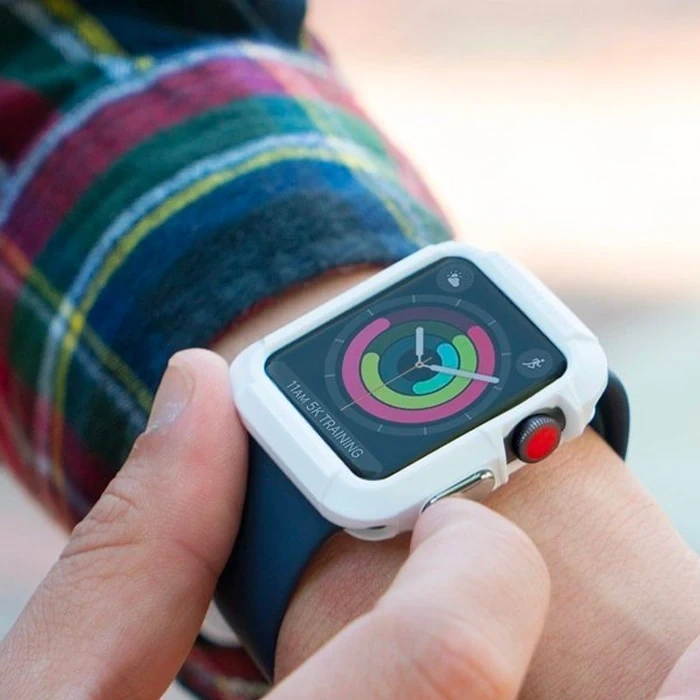 Ally Apple Watch SE/6-5-4 44MM Şok Darbe Onleyici Silikon Kılıf-(5775)