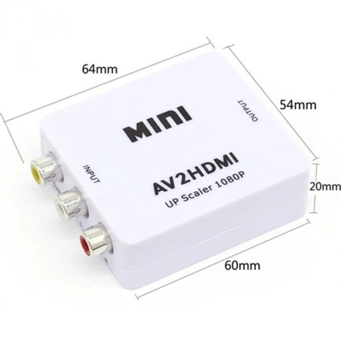 ALLY Av To HDMI Mini Switch Rca Composit Audio Video HDMI Görüntü Çevirici Full Hd ve 720P Dönüştürü-(5775)