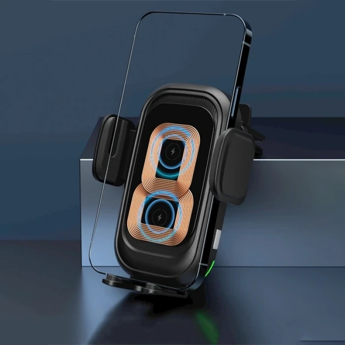 ALLY CW30 15W Hızlı Şarjlı Otomatik Araç İçi Havalandırma Telefon Tutucu-(5775)