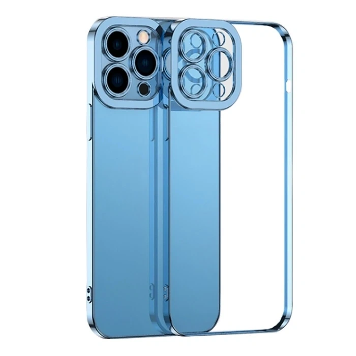ALLY Fashion Series iPhone 11 Pro  Kılıf Renkli Kenar Lazer Çerçeveli Silikon Kılıf-(5775)