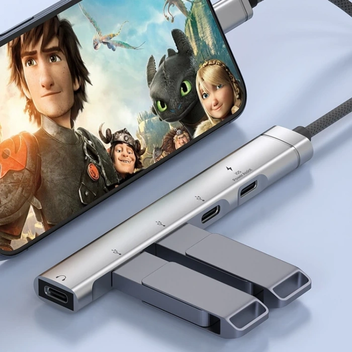 Ally HB01 5In1 Type C Dönüştürücü  Adaptör Hub Çoklayıcı-(5775)