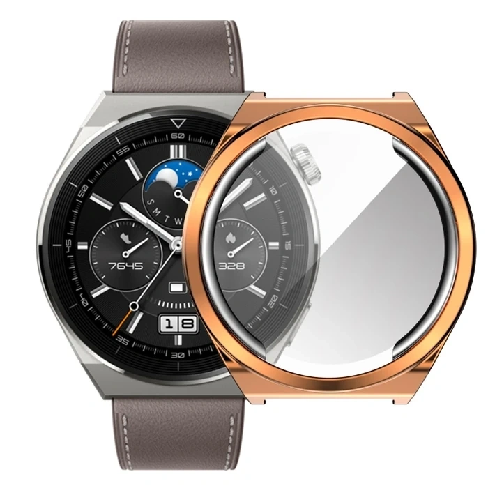 Ally Huaewei Watch GT 3 Pro 43mm Kılıf 360 Full Koruma Ultra İnce Silikon Kılıf-(5775)