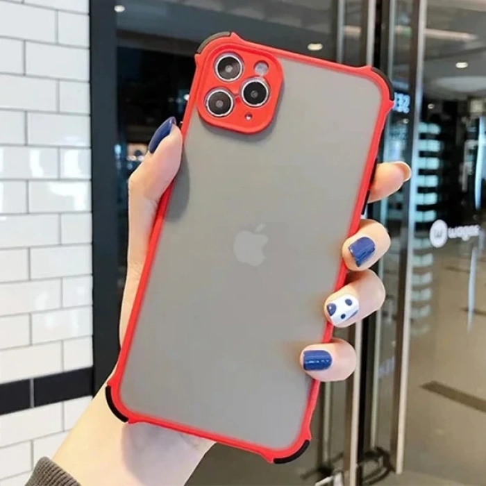 Ally İPhone 11 Pro Max 6.5 İnch Shockproof Kamera Koruma Darbe Emici Kılıf-(5775)