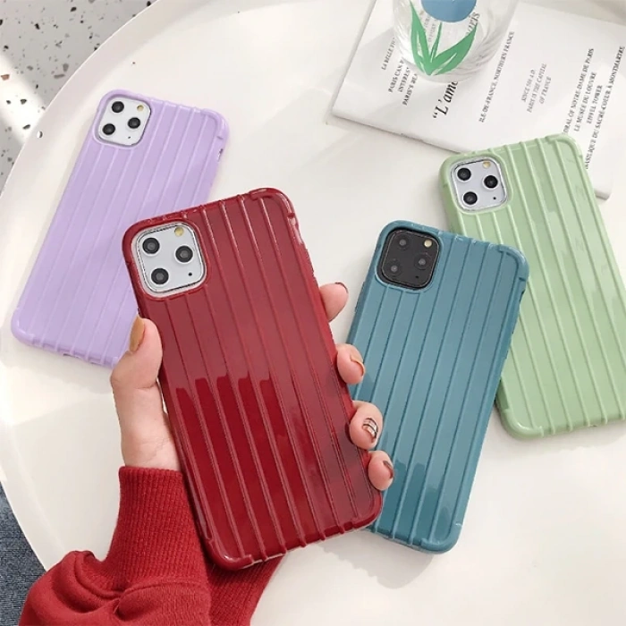 Ally İphone 11 Pro Max 6.5 İnch Trunk Lines ince Soft Silikon Kılıf-(5775)